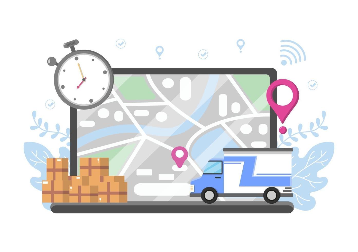 Order tracking illustration